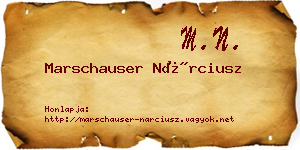 Marschauser Nárciusz névjegykártya